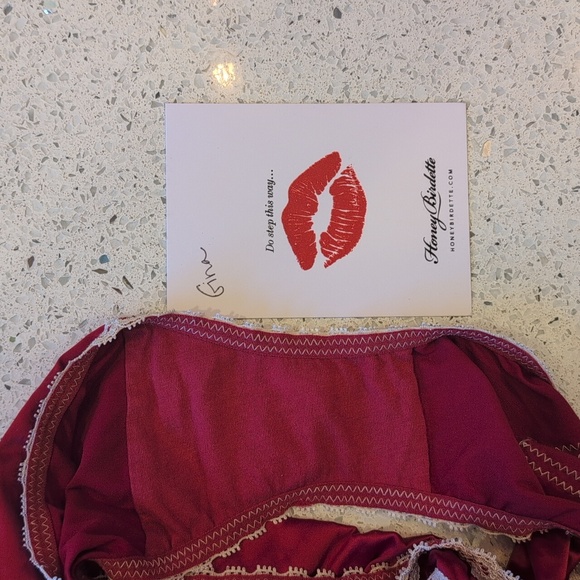 Rare Vintage Honey Birdette Mon Cherie Bra and bottoms set 32C/S - Picture 8 of 9